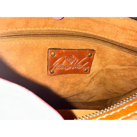 Patricia Nash Camille Embossed Leather Crossbody Bag Adjustable Strap & Back Zip - Picture 11 of 12